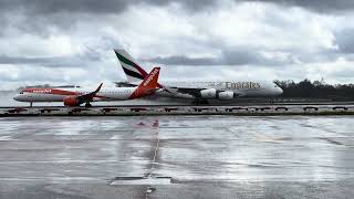 Massive Spray From An Airbus A380 Taking Off