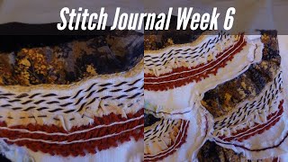 Use Slip Stitch and Herringbone Stitch to Continue Stitching This Weeks' Page.