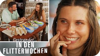 Romantisch: Saskia & Jörn beim Dinner-Date mitten auf dem Meer | Gestrandet in den Flitterwochen