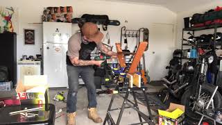 DIY bow and arrow rack out of recycled furniture time lapse