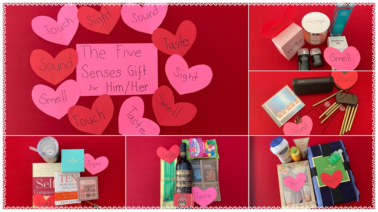 5 senses GIFT for him  5 sense gift, Surprise gifts for him, Boyfriend  gifts