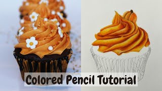 Colored Pencil Tutorial For Beginners Halloween Cupcake Drawing Part 2 Live Art Chat