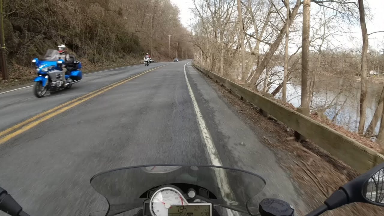 Winter Riding on Delaware Avenue PA-611, Martins Creek PA