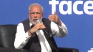 Narendra Modi breaks down speaking about his parents at Facebook TownHall