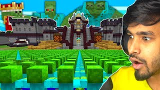 😱 ZOMBIE KING VS @TechnoGamerzOfficial CASTLE MINECRAFT | Techno Gamerz | Minecraft