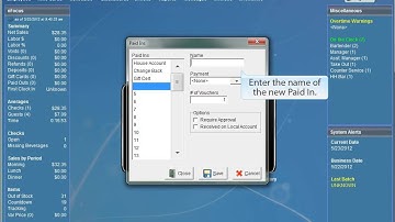 Setup a New Paid In Reason - Focus POS