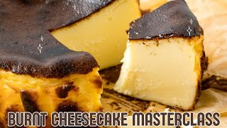 Less Sweet, Smooth, and Creamy Burnt Cheesecake Recipe Masterclass Step by Step Tutorial
