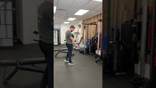 STAGGERED STANCE CABLE ROMANIAN DEADLIFT