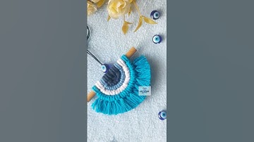 How to make Macrame Semi Circle | #evileye #shorts #ytshorts #macrame #carhanging #diy #wallhanging