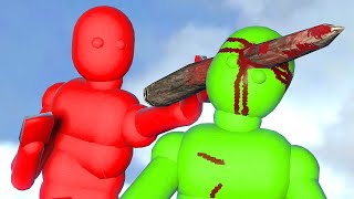 Smart AI Fights NPCs in Realistic Simulations with Weapons! (with Active Ragdoll Physics)