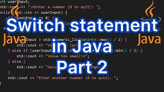 Switch statement in Java Part 2
