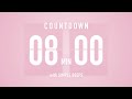 8 Min Countdown Flip Clock Timer / Simple Beeps 🌸🔔