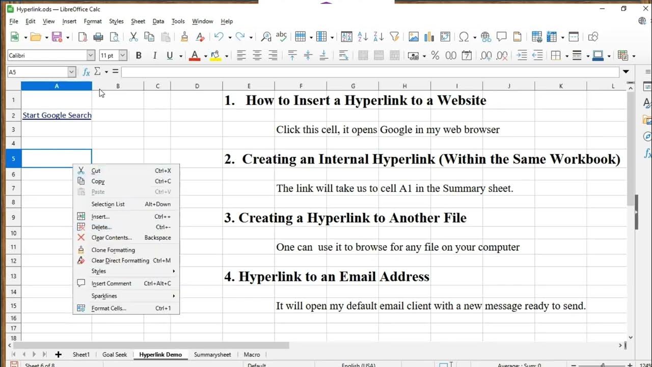 Master Hyperlinks in LibreOffice Calc Complete Guide Relative, Absolute