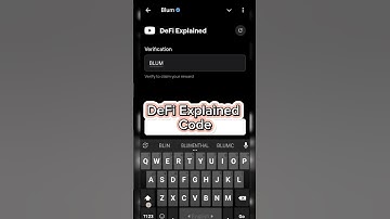 Defi Explained Blum Verify Code Today | Today Blum verify code | Blum code #blumcode #shorts