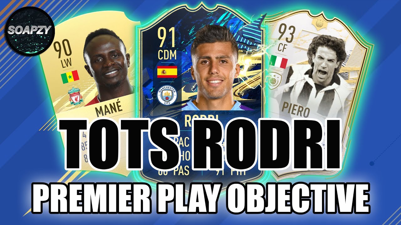 How To Complete Team Of The Season RODRI Premier Play Objective Easily Using This Squad - FIFA 21