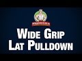 Wide Grip Lat Pull Down Technique