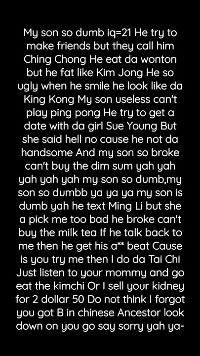 My son so dumb (Extended)