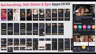 Barbershop, Hair Salon, Spa & Beautician Mobile App UI kit Template screenshot 5
