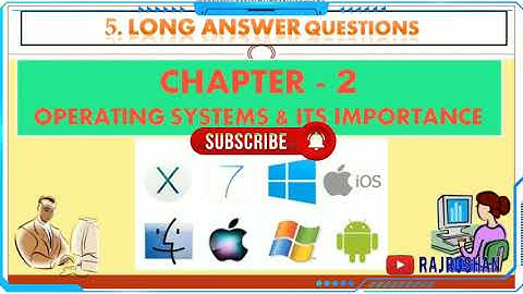SEBA COMPUTER SCIENCE|CLASS 9|CHAPTER 2|Operating System & Its Importance|FULL EXERCISE|