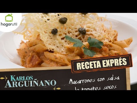 Receta Exprés: Macarrones con salsa de tomates secos