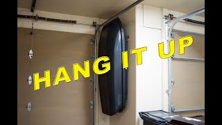 How to Hang and  Store Yakima Cargo Box or Thule Roof Box with Wall Mount
