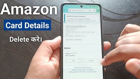 How to delete card detail in Amazon 2024 | remove debit/credit card in Amazon shopping | Amazon UPI