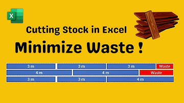 Minimize Waste When Cutting Products | Cutting Stock Problem Optimization in Excel Solver