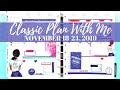 CLASSIC PLAN WITH ME | Happy Planner The Encourager | November 18-24, 2019