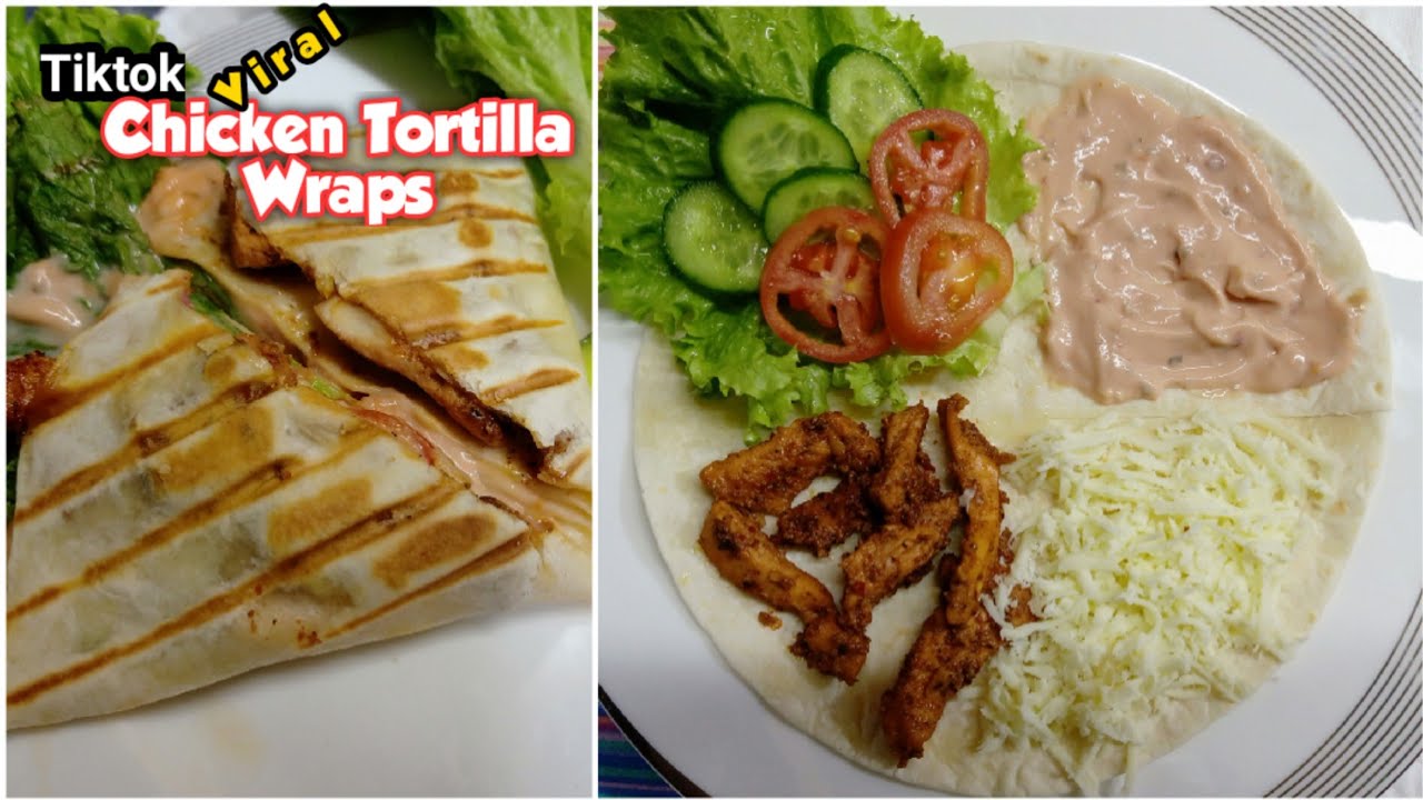 Unique Style Chicken Tortilla Wrap / Tiktok Viral Tortilla Wrap Hacks / Chicken Tortilla /ZQ's Diary