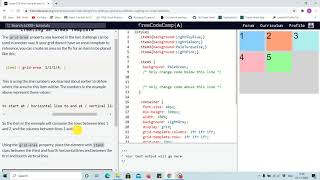 Tutorial 16 - using grid area without grid area template - free code camp (Explained)