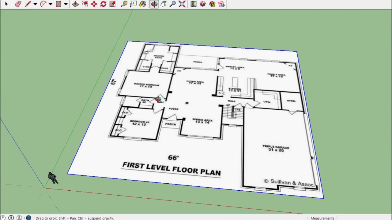 Sketchup House 01 Import Floor Plan Youtube