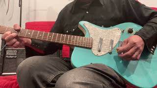 2002 Danelectro Mod 6 Electric Guitar HSS Coil Split Lipstick Pickup Aqua Finish MIK Korea