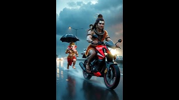 Shankar Ji ka beta #ganpatibappamorya Barish Mein Bhole Nath Aur Ganesh Ji ☔ #ganesha #ganpatibappa