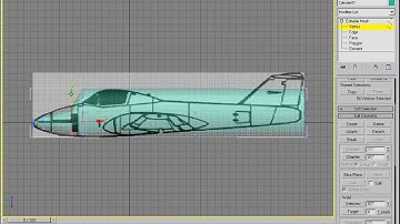 3ds Max tutorial for making jet airplane for for Strike Fighter 2 making a fuselage # 3