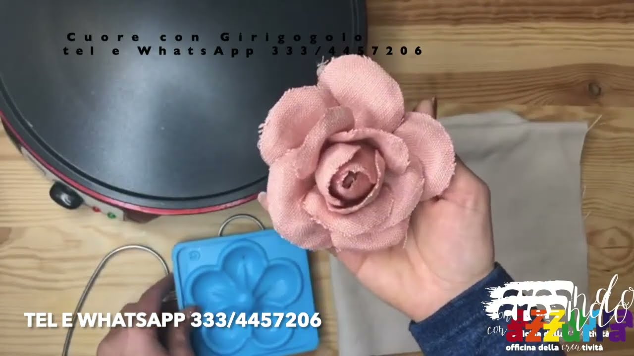 Come fare la Rosa Shabby con il tessuto Canvas