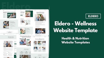 Eldero - Wellness Website Template | Health & Nutrition Website Templates