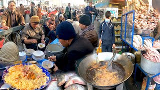 Famous street food of Kabul Afghanistan | Breakfast food | Fish fry | Kabuli Pulao | Rush on Ashak