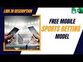 Free mobile sports betting model and calculator