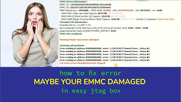 how to repair dead emmc .fix errors & warning maybe your emmc is damaged &  .... 100% worked 👍👍💪💪