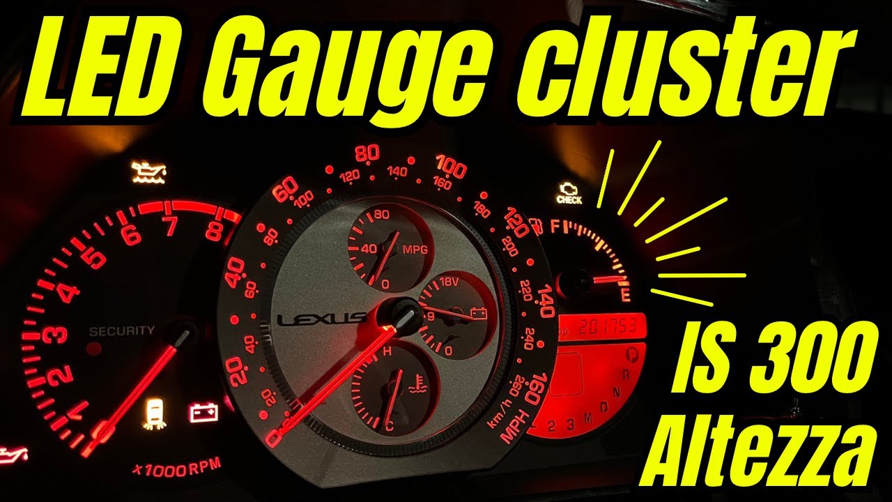 How to install LED gauge cluster lights on a Lexus IS 300, Altezza | 1998 - 2005 (1st generation)