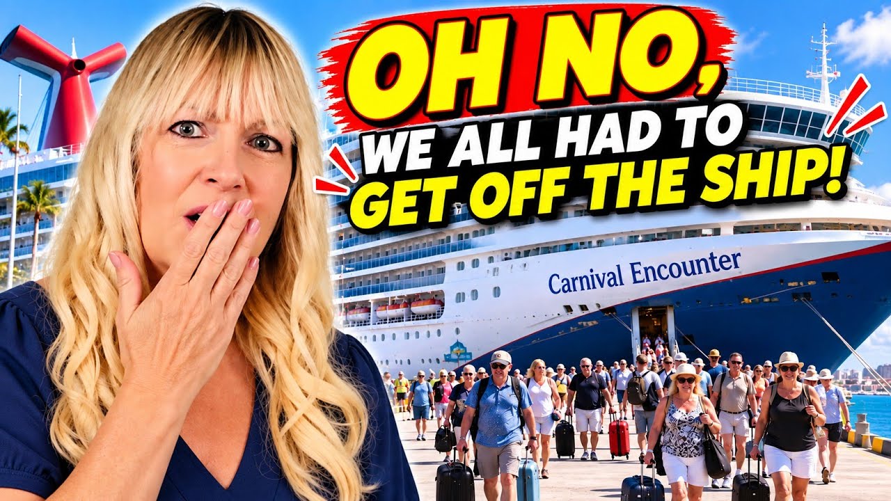 #013 Oh Nooo! We All Had To Get Off Our Carnival Encounter Cruise Ship 😱
