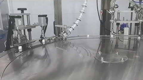 Automatic rotary 4 head spout pouch filling capping machine