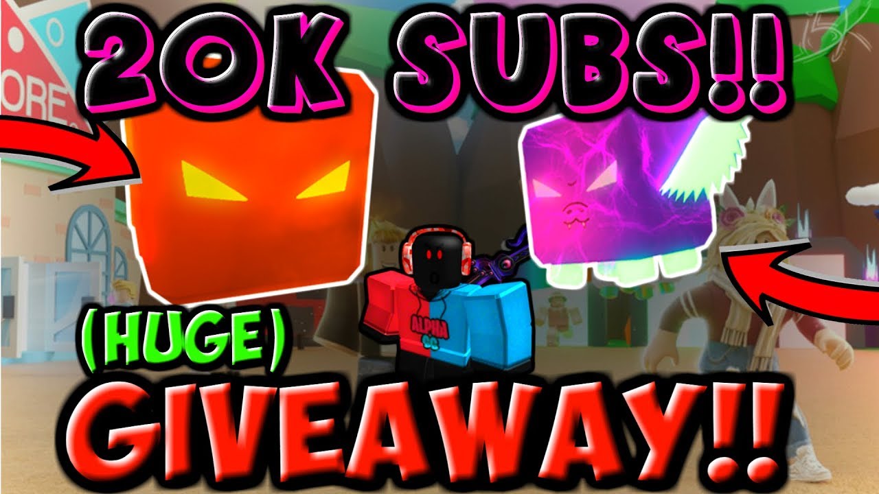 20,000 SUBSCRIBERS!!🎉 SECRET PET GIVEAWAY!! (Roblox Bubble Gum Simulator)