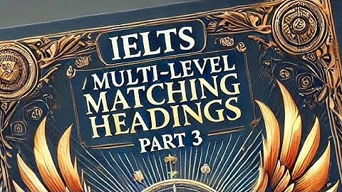 IELTS/Multi Level Matching Headings | Part 3