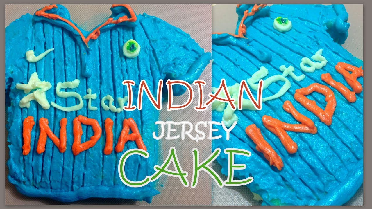चैंपियन ट्रॉफी India blue jersey cake how to make India jersey cake