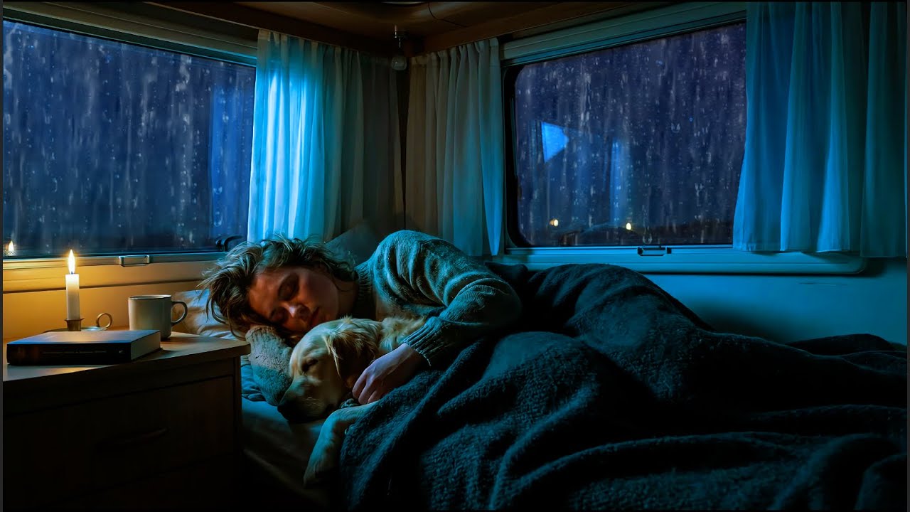 Heavy Rain and Thunder Sounds in Van 🚐 | Deep Sleep & Relaxation ASMR