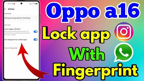 How To Lock App Fingerprint In Oppo A16 | Oppo A16 Lock App Fingerprint