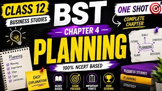 BST Chapter 4 Planning Explained Easily 📚 | One Shot Revision under 20 mins | Study with Ridhi