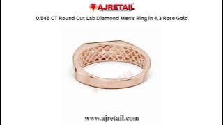 ✨ 0.545 CT Round Cut Lab Diamond Men’s Ring in 4.3 g Rose Gold ✨