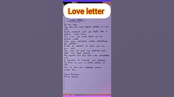 Thumbnail of Write an attractive love letter!!Love letter!!😍#shorts